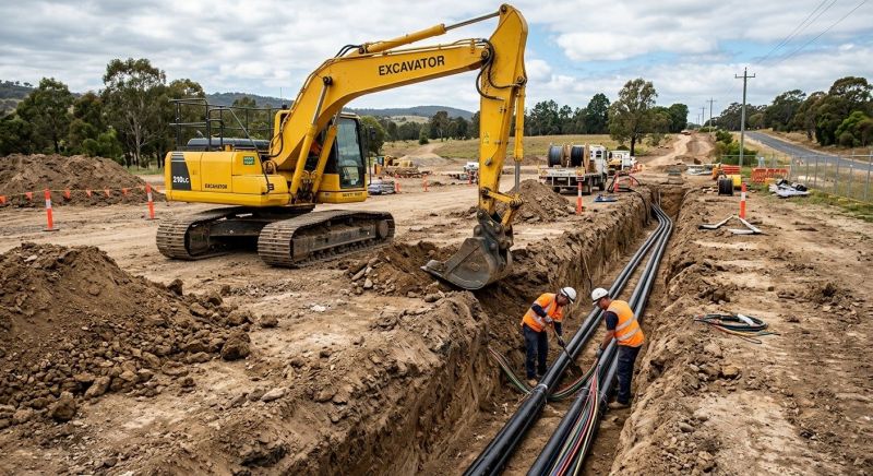 Electrical Line Trenching in Houston, TX